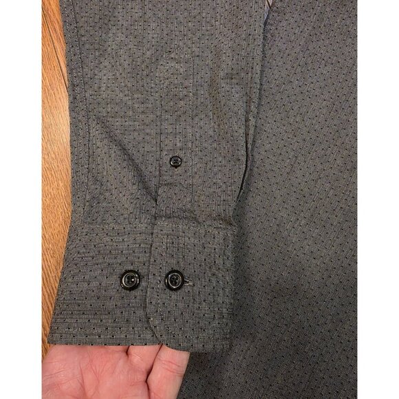 Beverly Hills Polo Club Shirt Mens Size XL Black Dk‎ Gray Long Sleeve Button Up - Picture 4 of 8